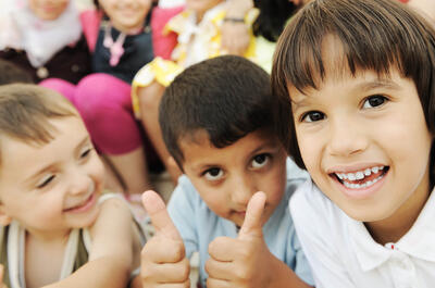 Diverse elementary aged students