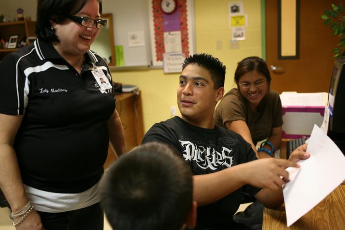 Participants during a class for Abriendo Puertas at Weslaco East High School