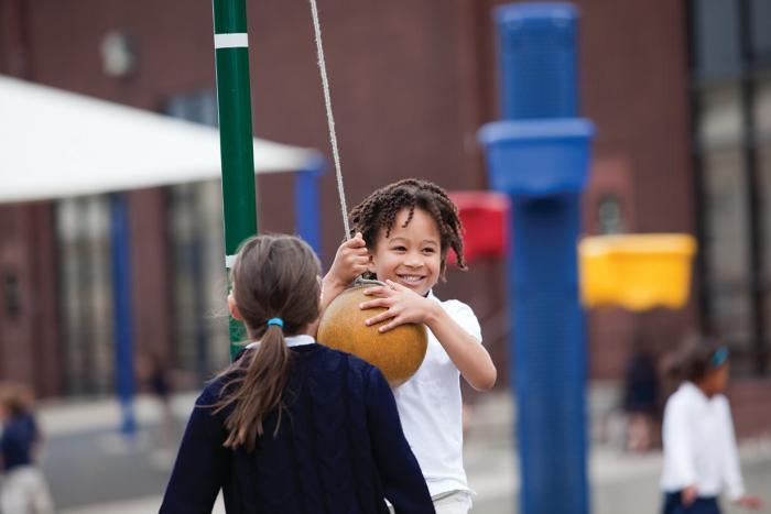 Students playing at school