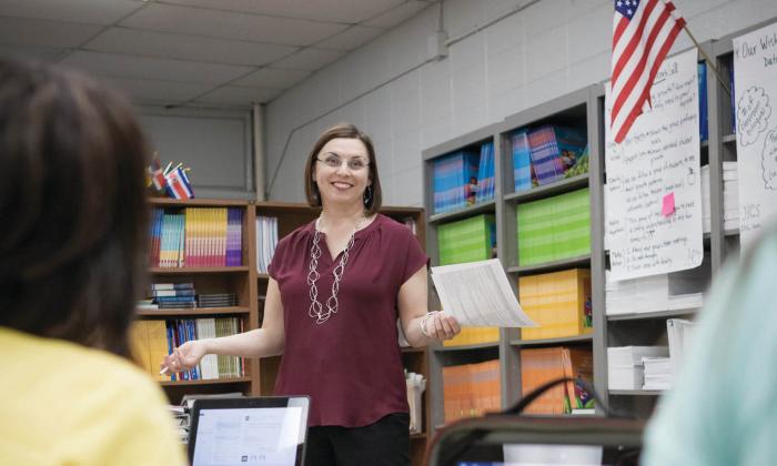 Anne Marie Batista leads her classroom