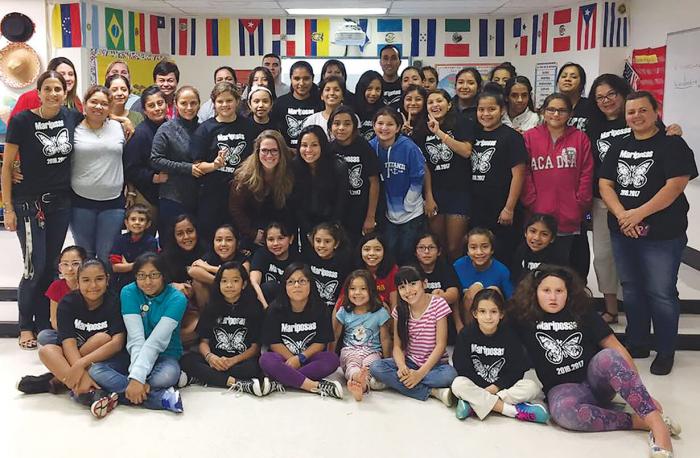 A group photo of the Mariposas empowerment group.