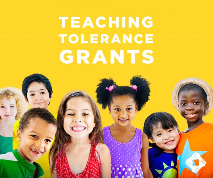 Teaching Tolerance Grants - yellow background w/ kids