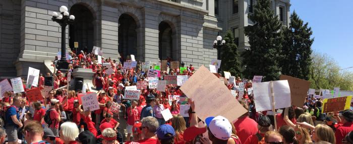 Colorado Teacher Walkout | Photo by Hayley Breden