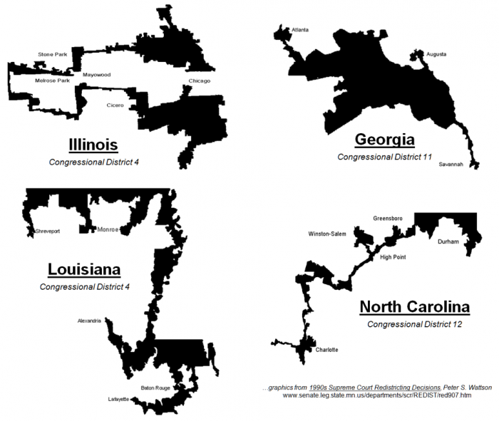 Gerrymandering examples.