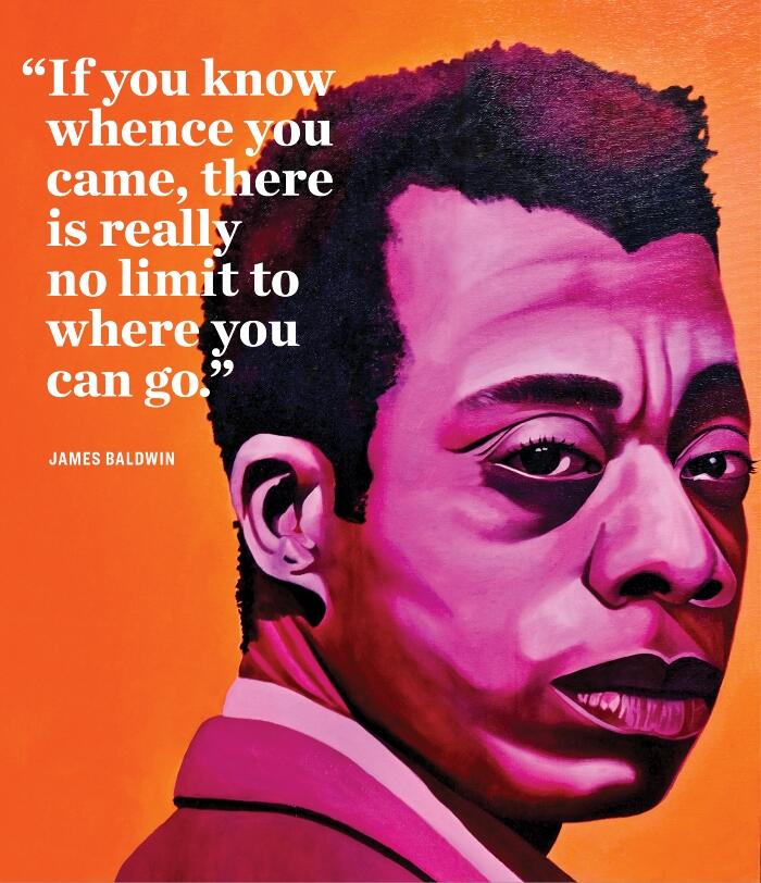 Illustration of James Baldwin.