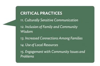 Critical Practices Family and Community Engagement Call-out Bubble 1