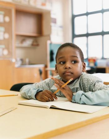 Student in classroom