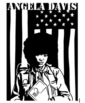 Screenprint of Angela Davis.