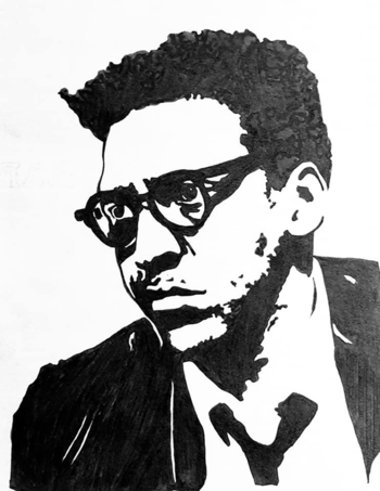 Screenprint of Bayard Rustin.